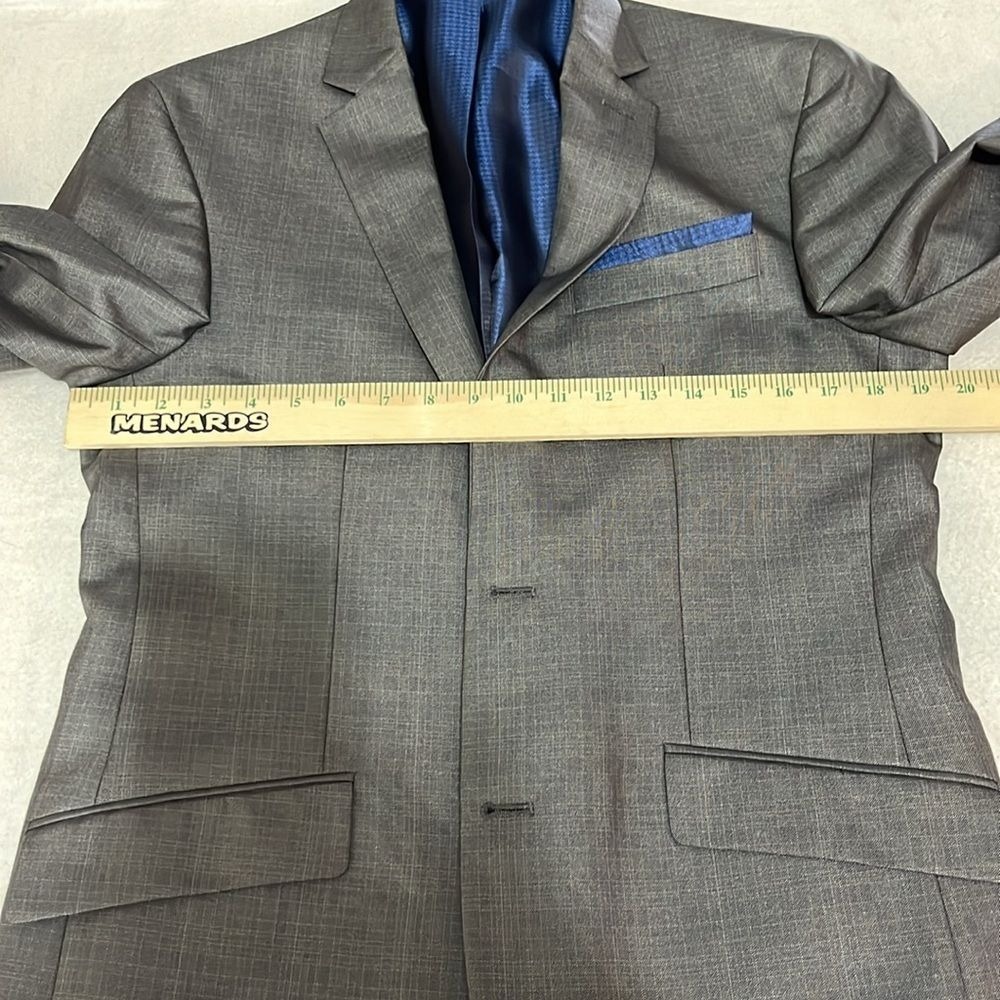 Billy London UK Mens 2 Button Blazer Size 38L Gray Polyester Rayon - Picture 9 of 10